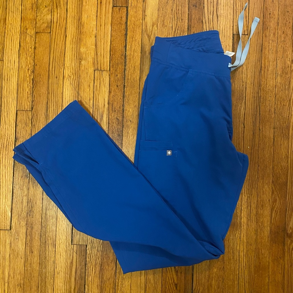 FIGS royal blue small tall kade scrub pants